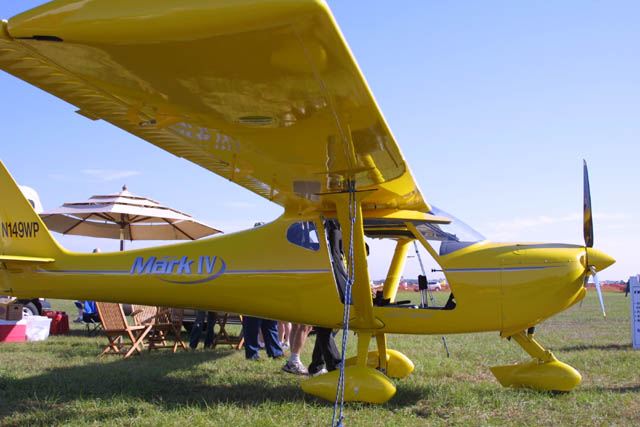 FK Light Planes U.S.A., FK 9 Mark IV light sport aircraft on static display.