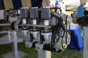 Hirth liquid cooled twin and three cylinder aircraft engines 