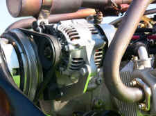 Optional external alternator for 