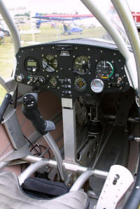 Hornet light sport aircraft instrument panel.