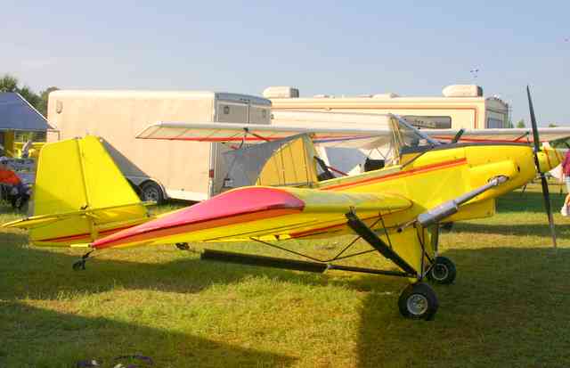 Aeromaster Sport single place light sport eligible aircraft spray plane.