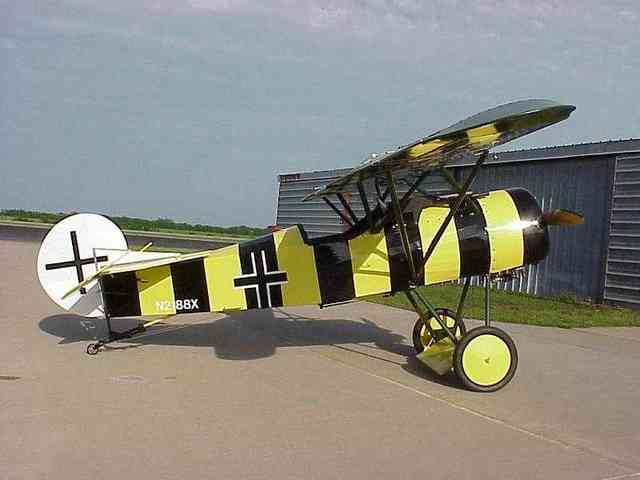 Airdrome Aeroplanes Fokker D-VIII single place 3/4 scale light sport eligible aircraft.