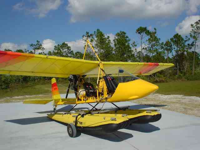 Leza AirCam Drifter two seat light sport eligible aircraft.